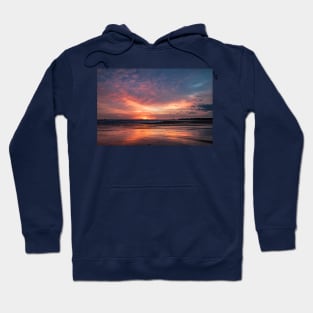 December sunrise on a Northumbrian beach Hoodie